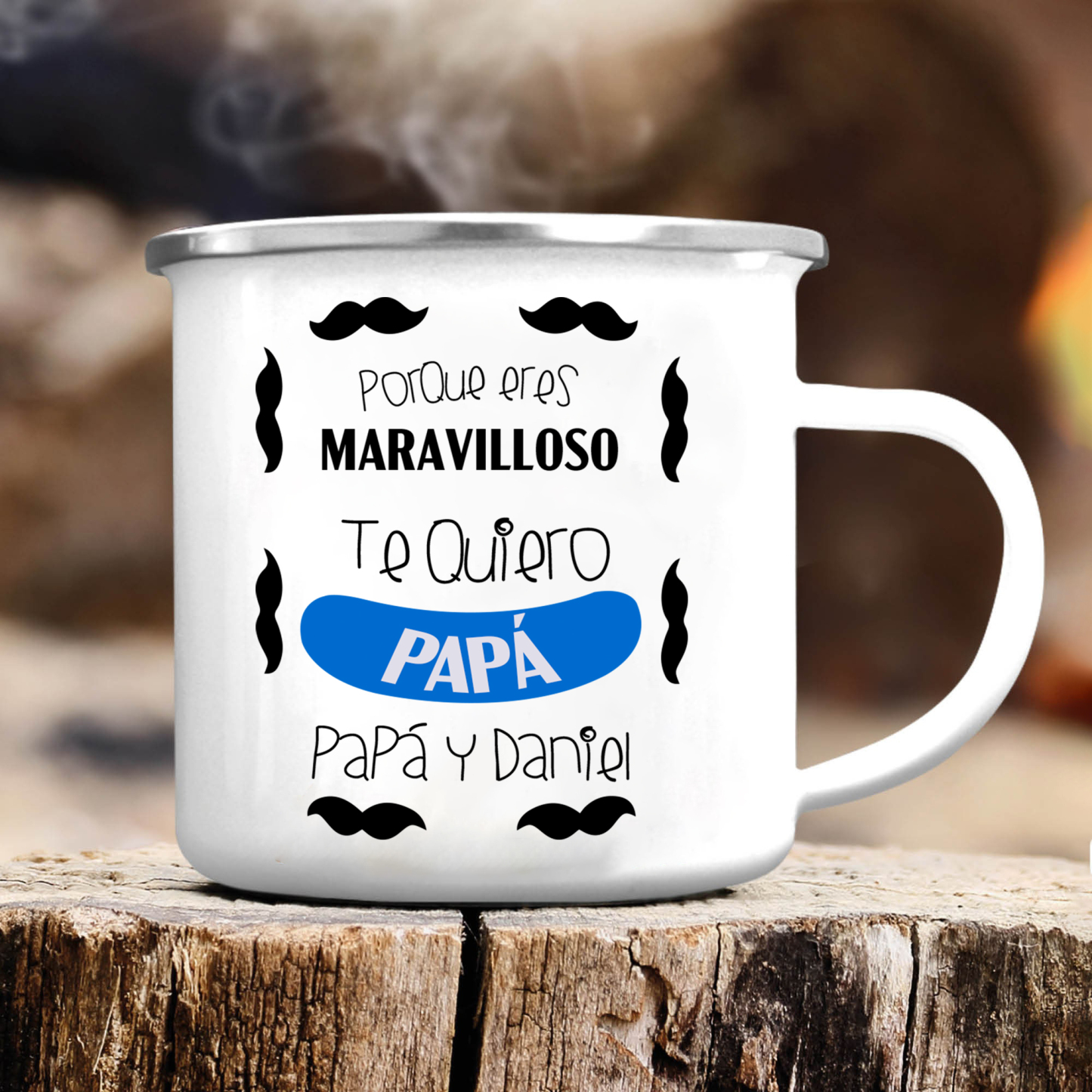 Taza para papá con 1 texto personalizado-Jessemade ES