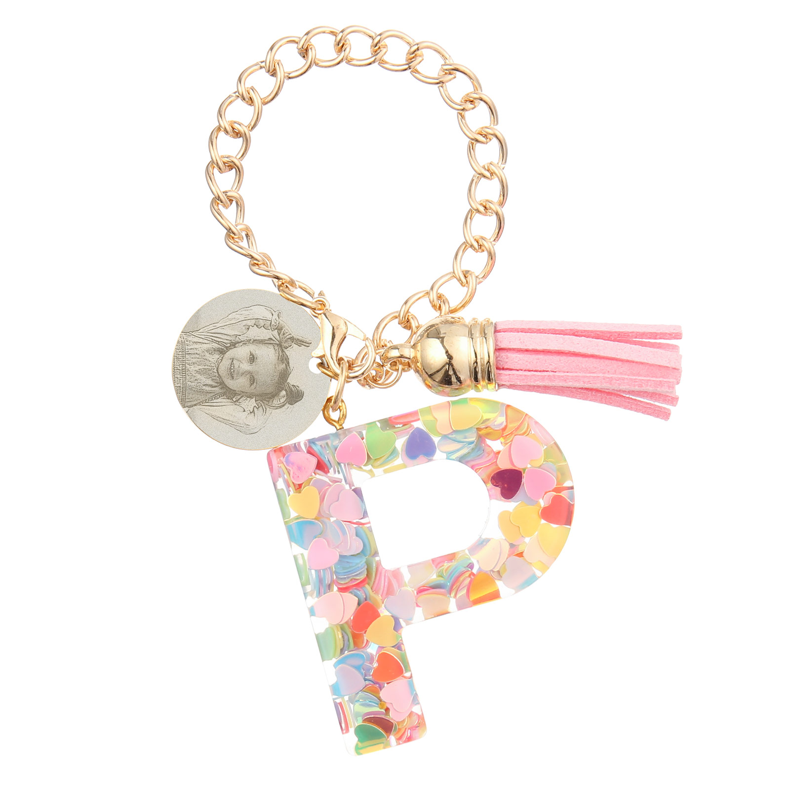 Etiqueta/Llavero con foto personalizada para mochila, botella