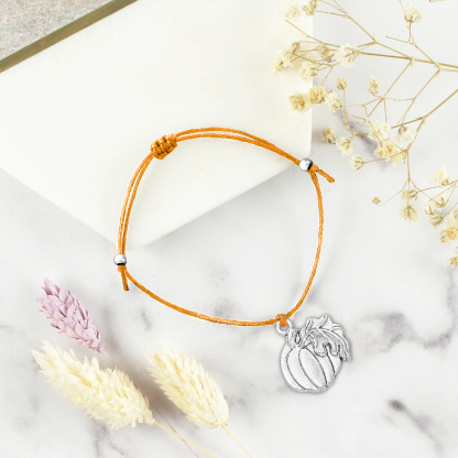 Pulsera de deseos-Unidad de pulsera y tarjeta de calabaza🎃 ¡Feliz Halloween!-Jessemade ES