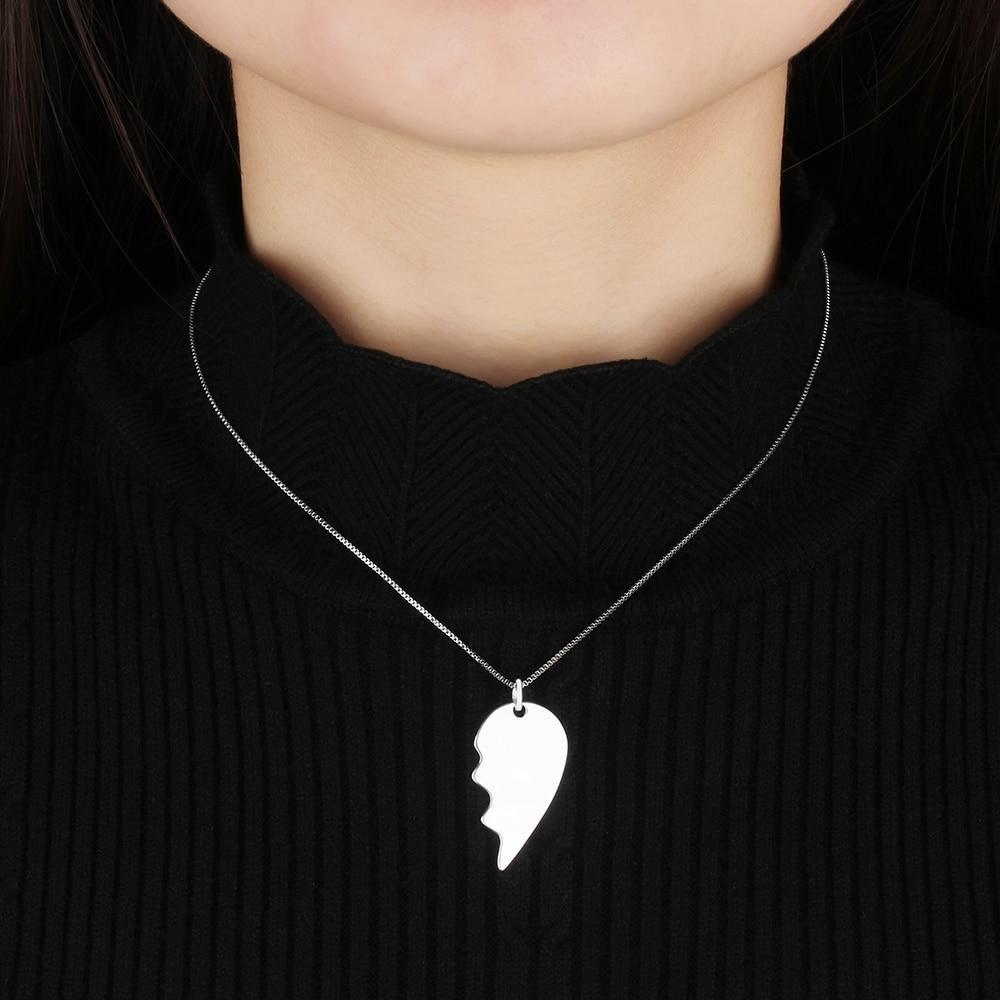 A mi hombre-Collar de 2 Piezas de Corazón Collar Pareja 2 Nombres Personalizados