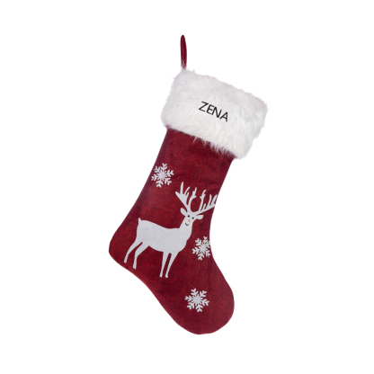Adornos de medias navideñas con muñeco Bolsa de regalo 1 Nombre personalizado-Jessemade ES