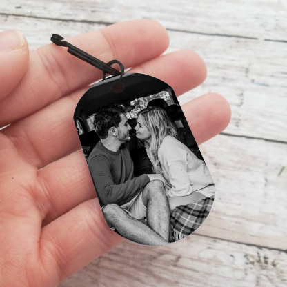 Llavero a mi hombre para pareja "Eres mi pieza perdida" 1 foto personalizada