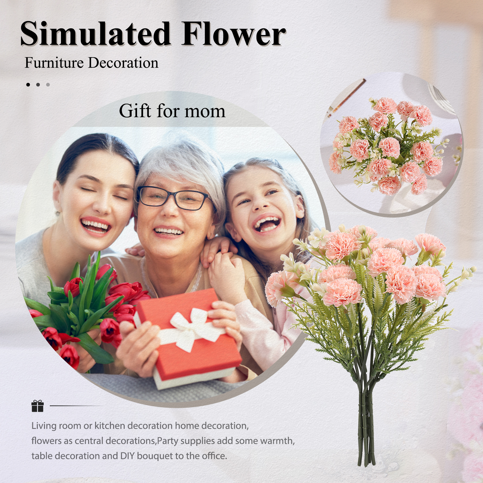 Ramo de flores artificiales decorativas-Jessemade ES