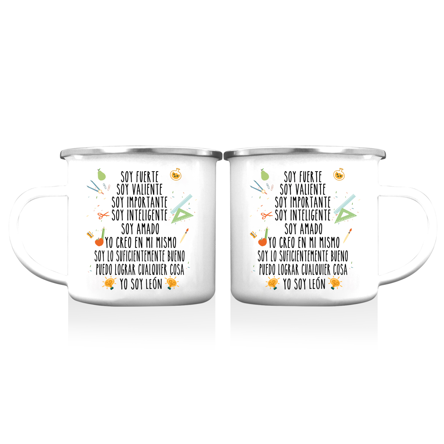 Vuelta al cole-Taza para niños "frases" con 1 nombre personalizado