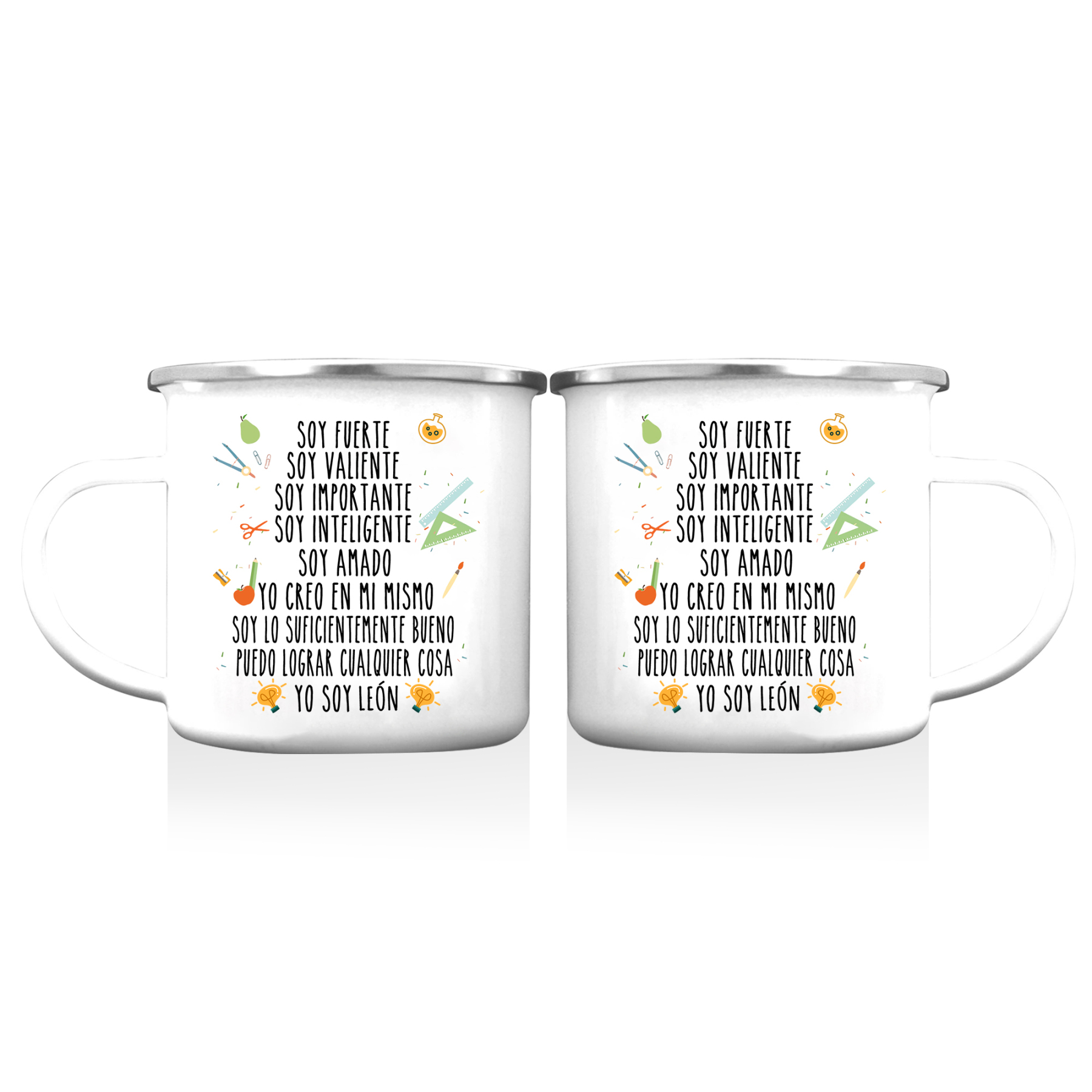 Vuelta al cole-Taza para niños "frases" con 1 nombre personalizado