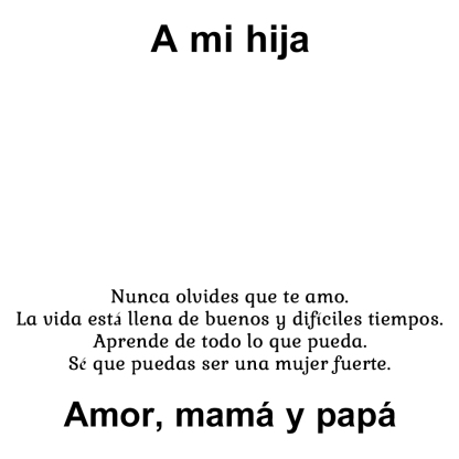 Una tarjeta-A mi hija de mamá y papá-Jessemade ES