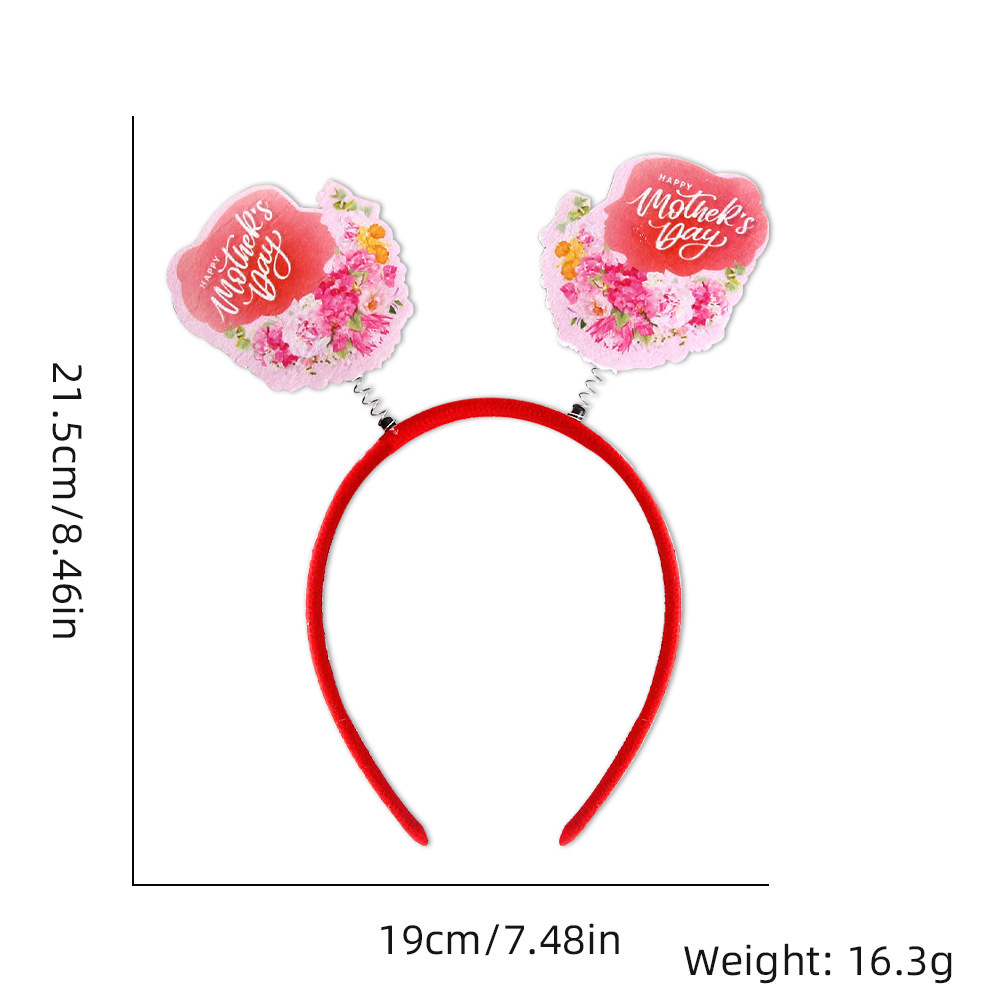 Diadema con adornos de flor/corazón-Jessemade ES