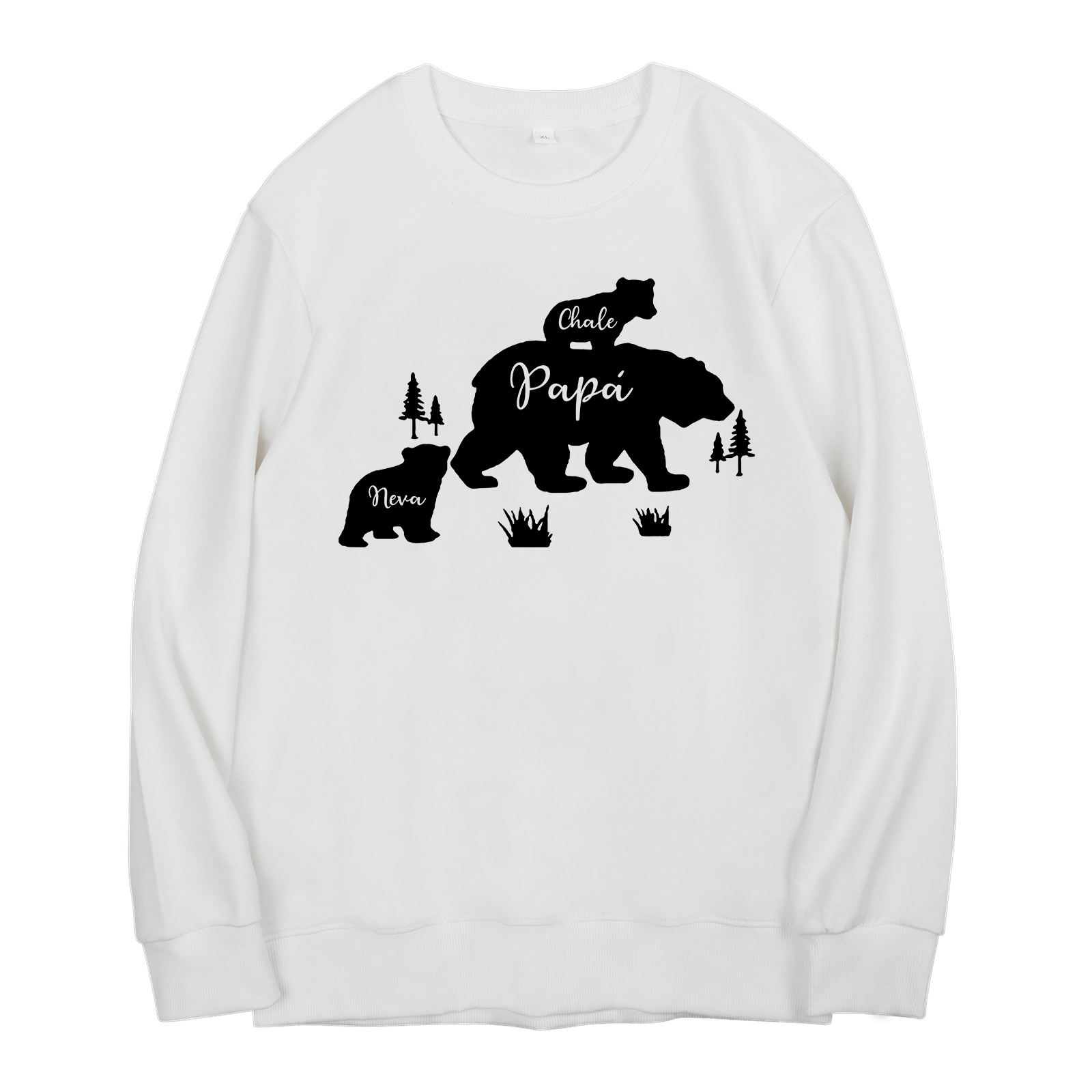 Familia-Sudadera "Oso y sus bebés" 3 nombres personalizados-Jessemade ES