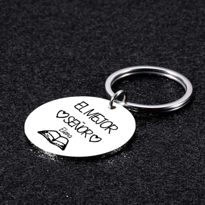 Llavero personalizado con el nombre del profesor o el maestro-Jessemade ES