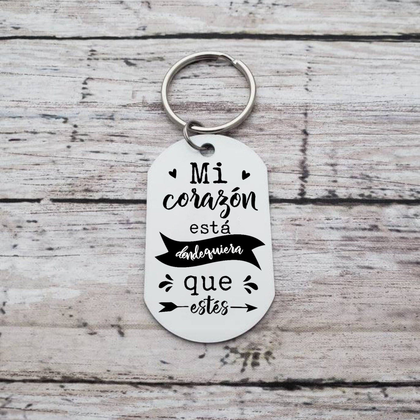 Llavero para pareja personalizado con 1 foto -Jessemade ES