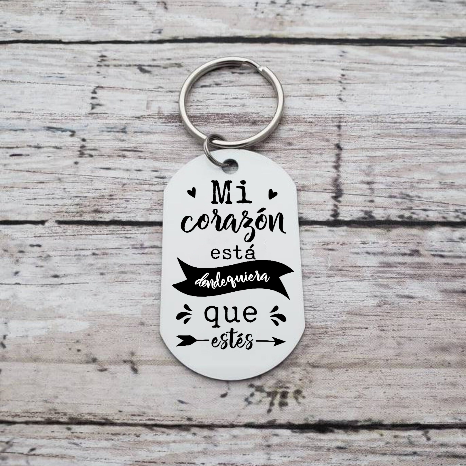 Llavero para pareja personalizado con 1 foto -Jessemade ES