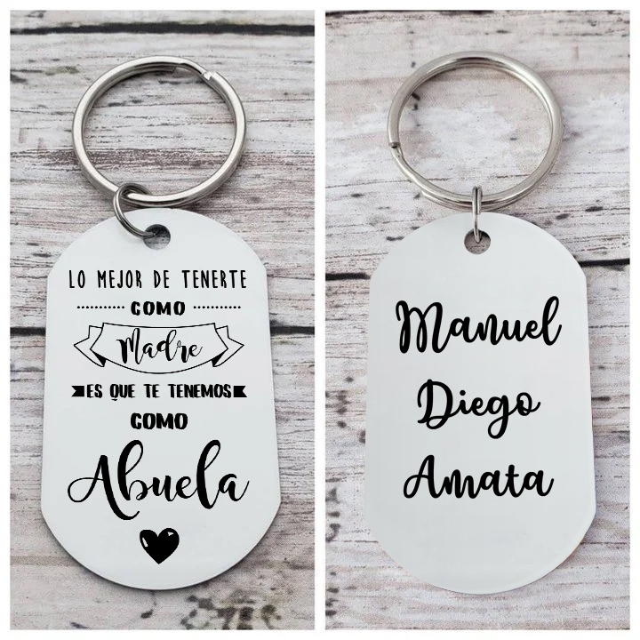 A mi abuela - Llavero 1-5 Nombres Personalizado LA MEJOR ABUELA-Jessemade ES