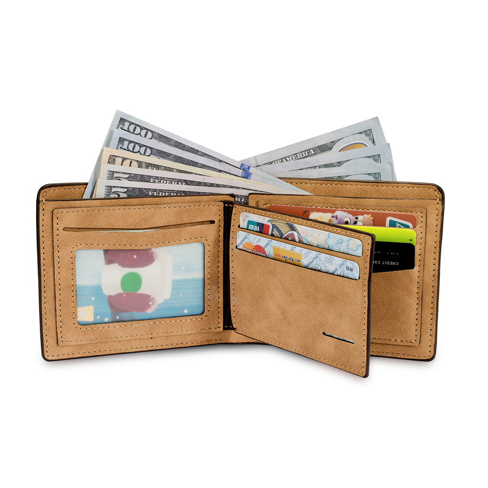 A mi papá-Cartera 2-5 nombres, foto y 3 textos personalizados billetera clásica puño a puño -Jessemade ES