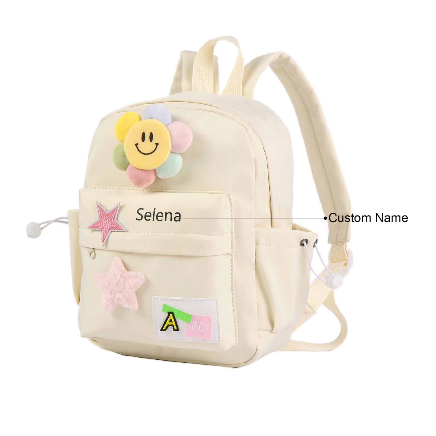 Mochilas escolares para niños con sol y estrellas - con nombre personalizado impreso