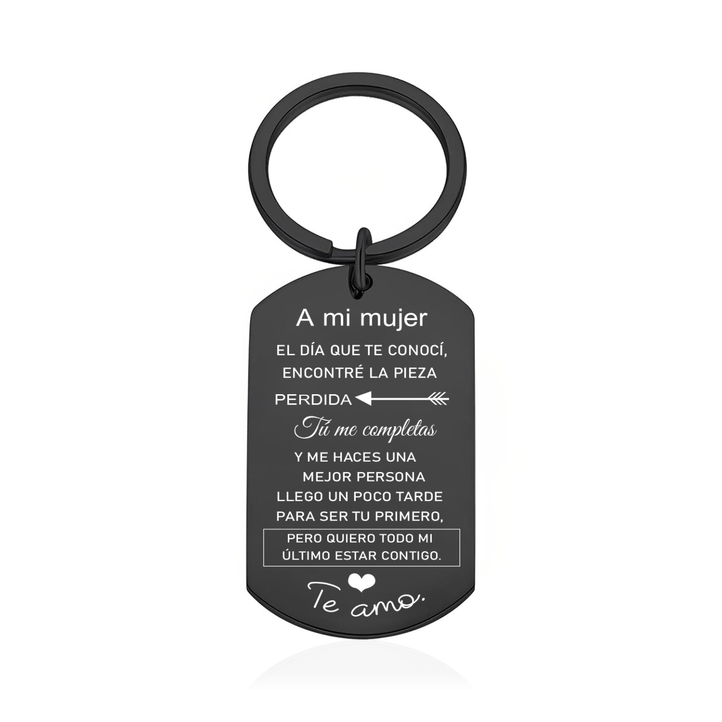 Llavero a mi mujer para pareja "Eres mi pieza perdida" 1 foto personalizada