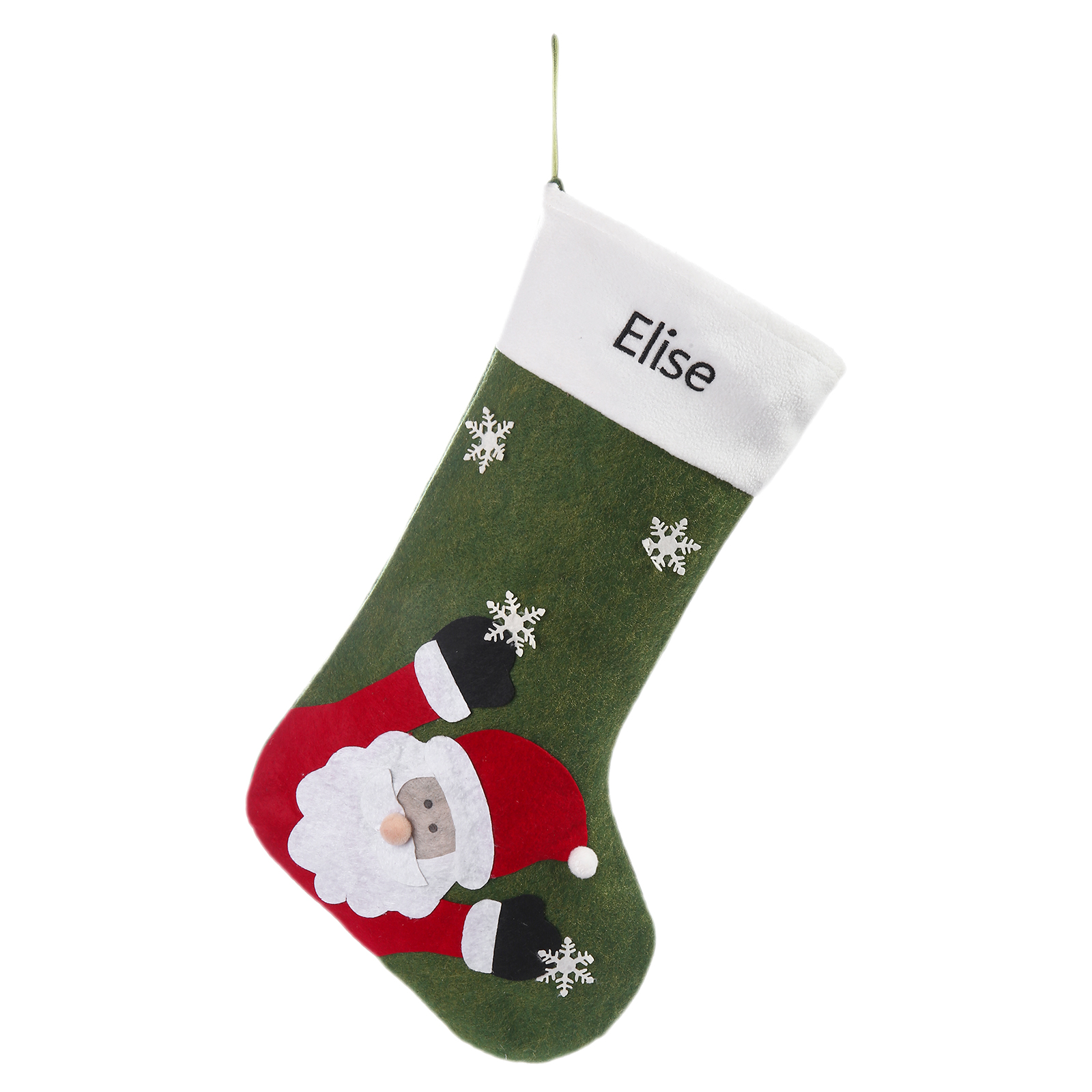 Adornos de medias navideñas con muñeco Bolsa de regalo 1 Nombre personalizado-Jessemade ES