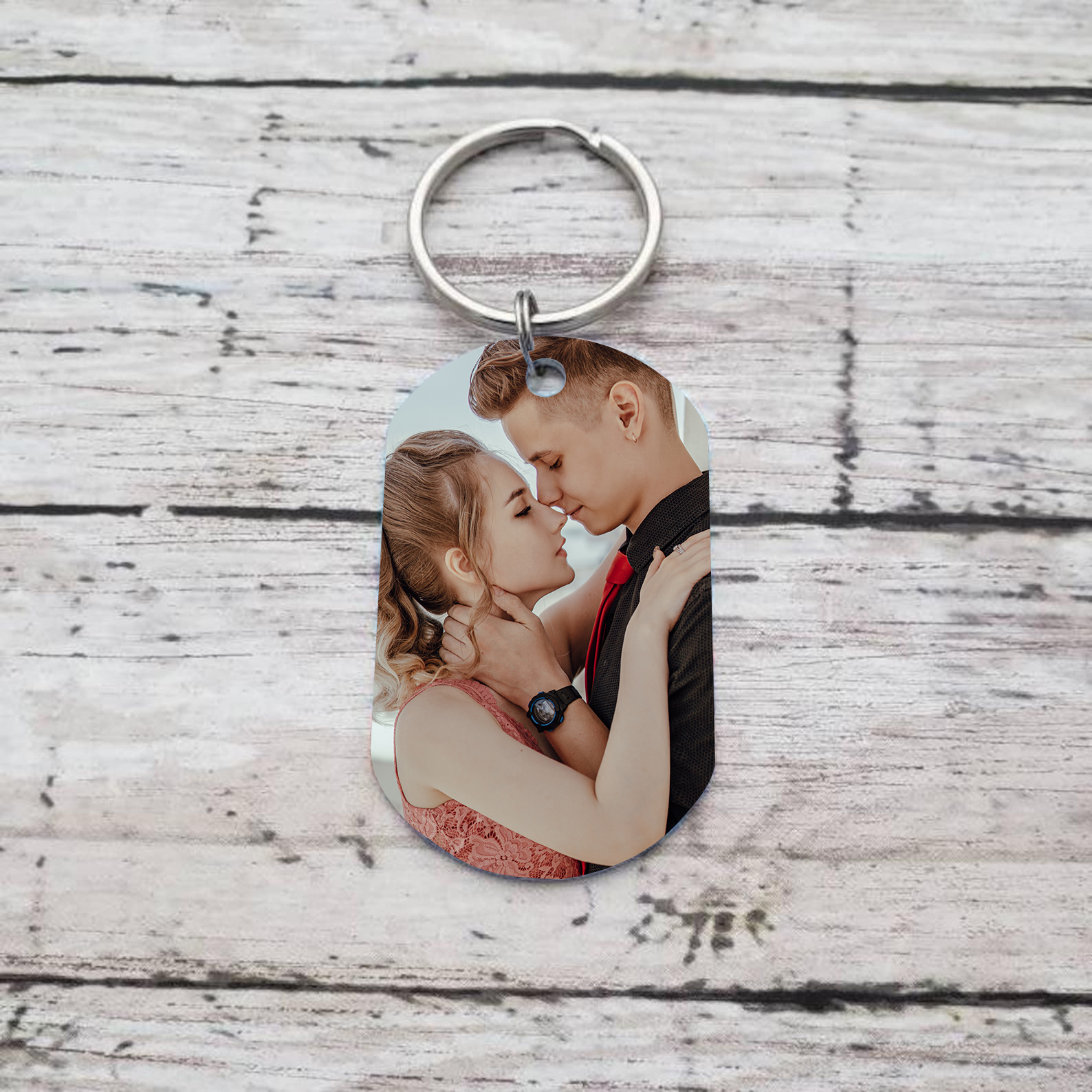 Llavero a mi esposo para pareja "Nunca olvides que te amo" 1 foto personalizada-Jessemade ES