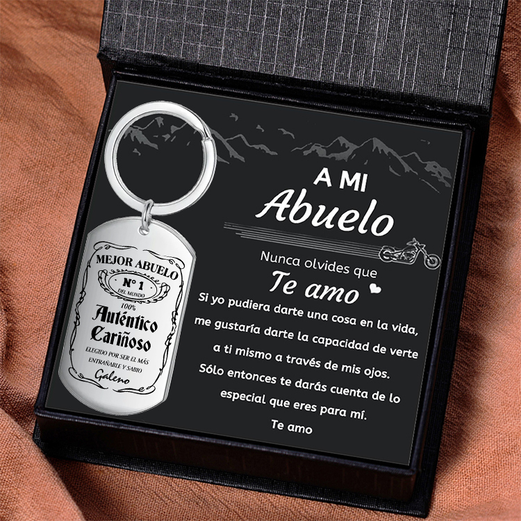 A mi abuelo-Llavero ABUELO N ° 1 DEL MUNDO personalizado con 1 nombre-Jessemade ES