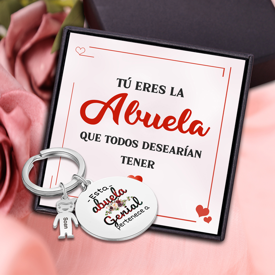 A mi abuela - Llavero con 1-5 nombres personalizados en "niños"-Jessemade ES
