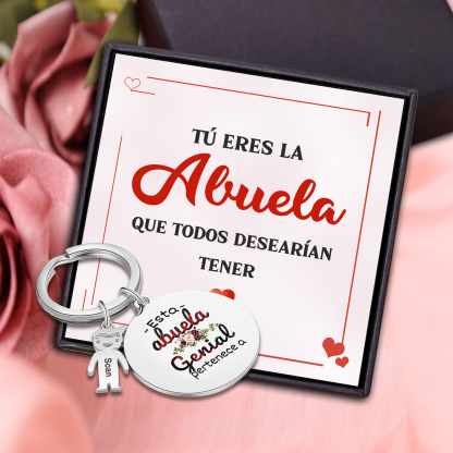 A mi abuela - Llavero con 1-5 nombres personalizados en "niños"-Jessemade ES