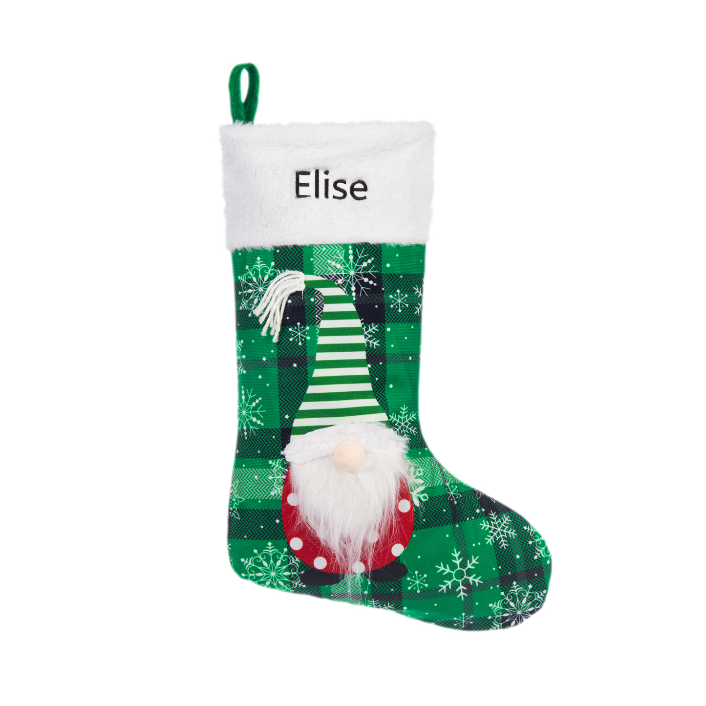 Adornos de medias navideñas de muñecos genios Bolsa de regalo 1 Nombre personalizado-Jessemade ES