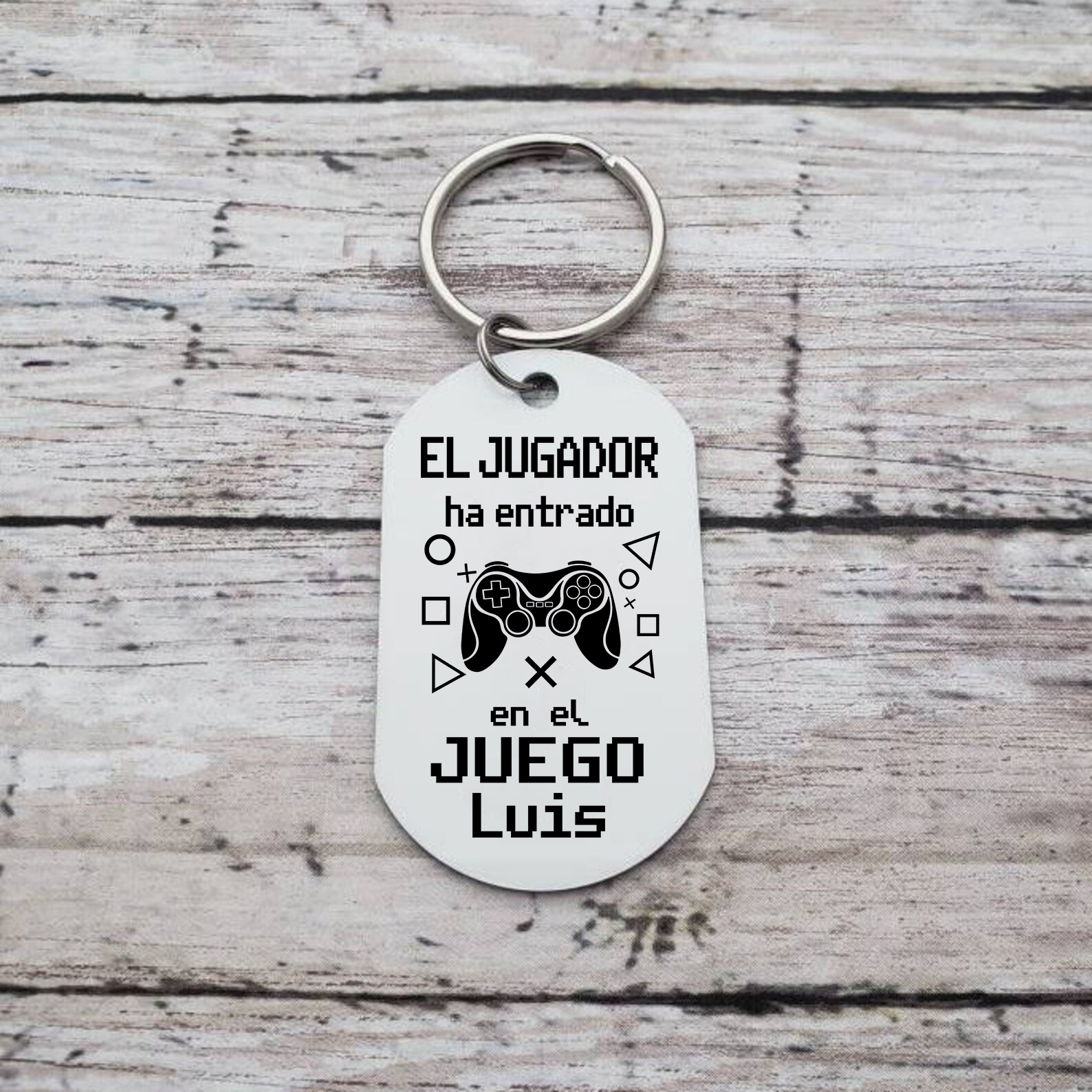 A mi papá-Llavero Personalizado SUBIDO DE NIVEL A PAPÁ 2 Nombres-Jessemade ES