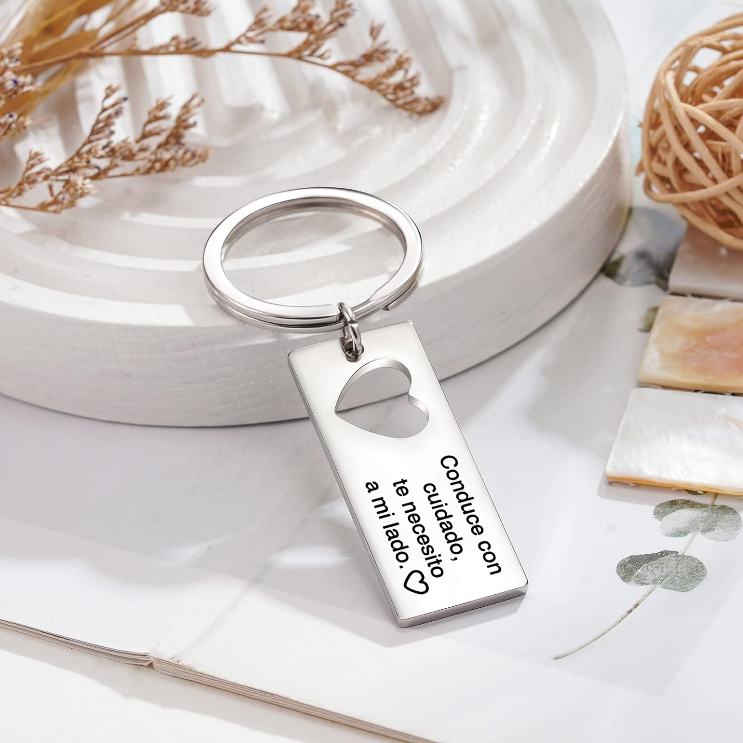 A mi hombre-Pulsera y Llavero Combinación con Tarjeta