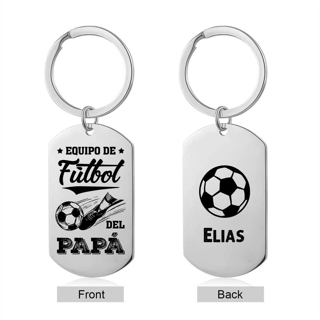 A mi papá-Llavero 1-7 Nombres Personalizados EQUIPO DE FÚTBOL DEL PAPÁ-Jessemade ES