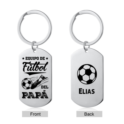 A mi papá-Llavero 1-7 Nombres Personalizados EQUIPO DE FÚTBOL DEL PAPÁ-Jessemade ES