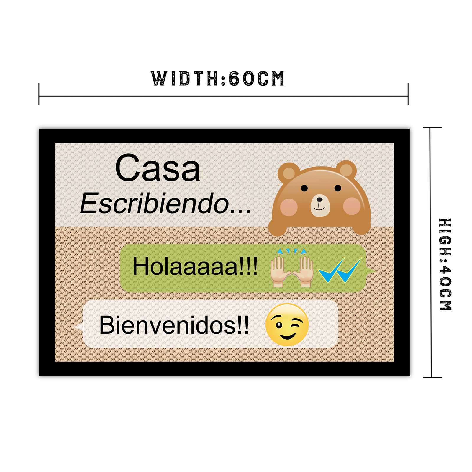 Felpudo/alfombra de entrada chat en Whatsapp-Jessemade ES