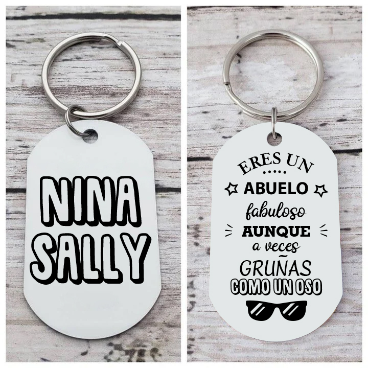 A mi abuelo-Llavero ERES UN ABUELO FABULOSO personalizado con 1-5 nombres-Jessemade ES