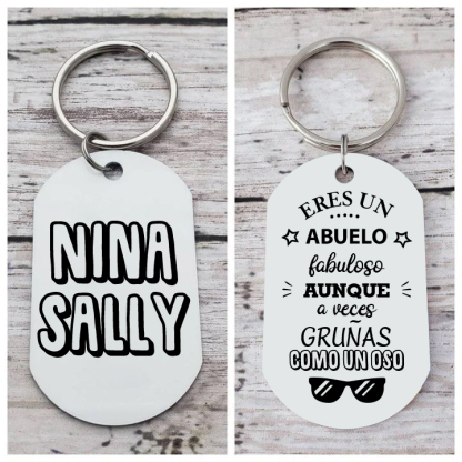 A mi abuelo-Llavero ERES UN ABUELO FABULOSO personalizado con 1-5 nombres-Jessemade ES
