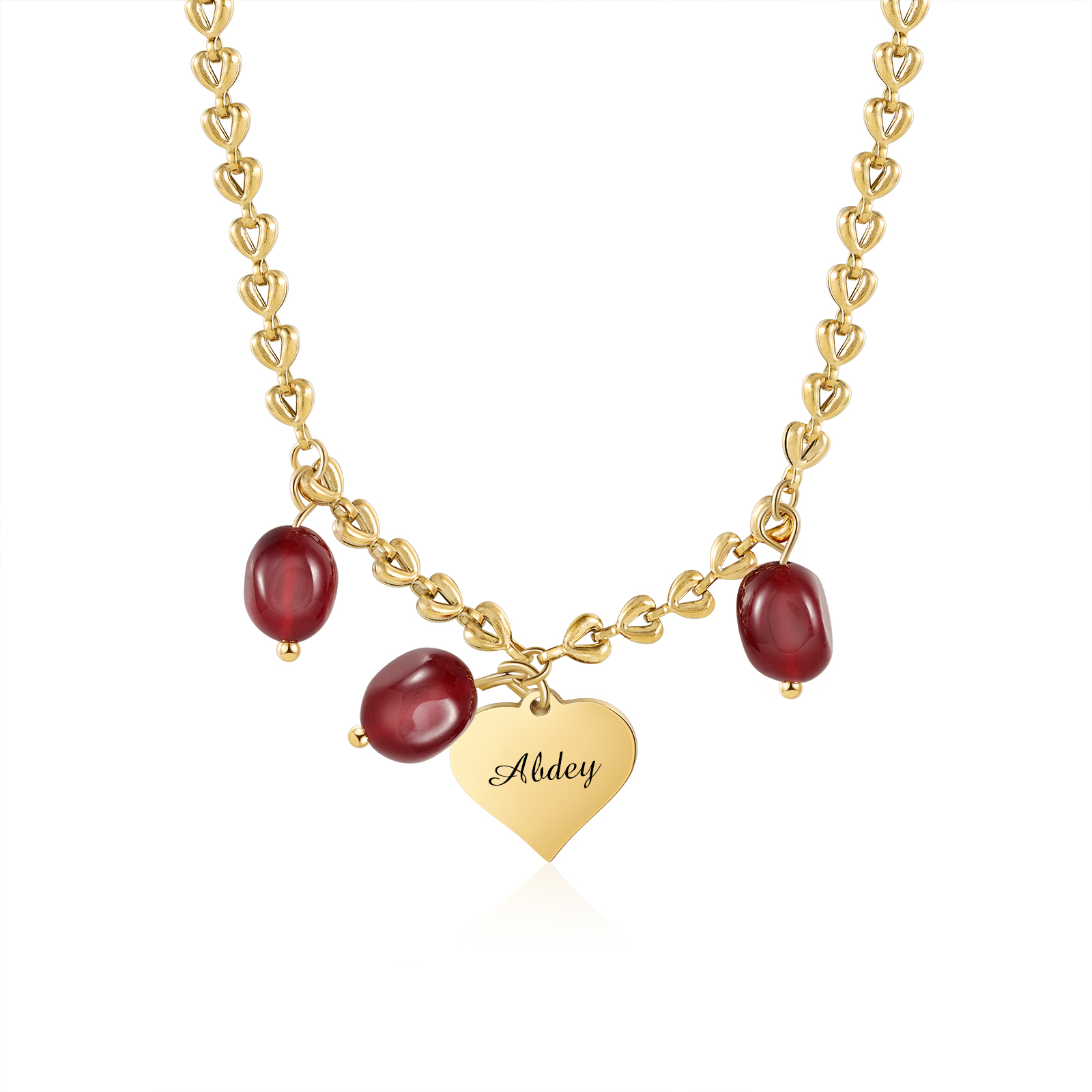 Collar con colgantes de cornalia 1 nombre personalizado-Jessemade ES