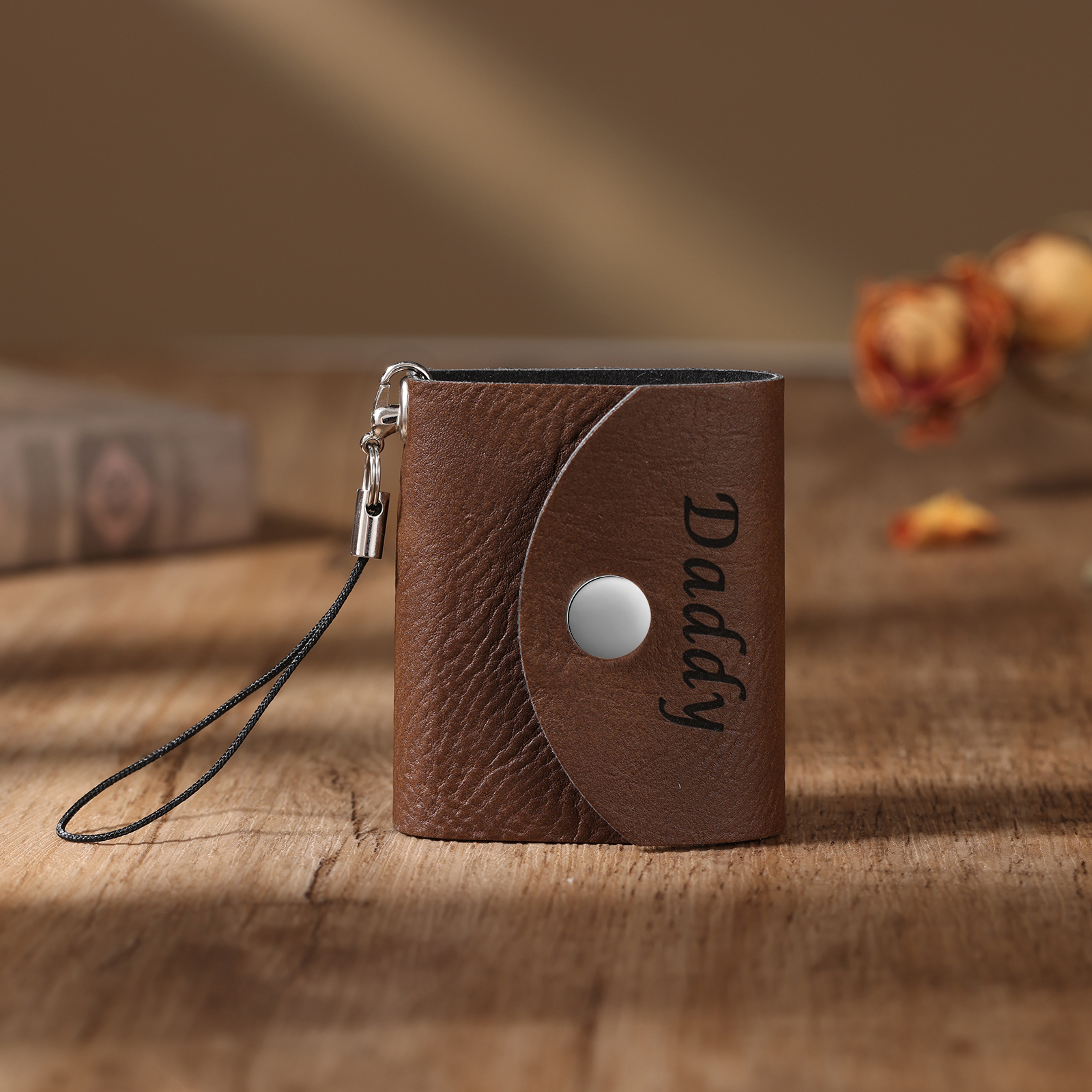 Llavero mini álbum para cinco fotos 1 nombre personalizado-Jessemade ES