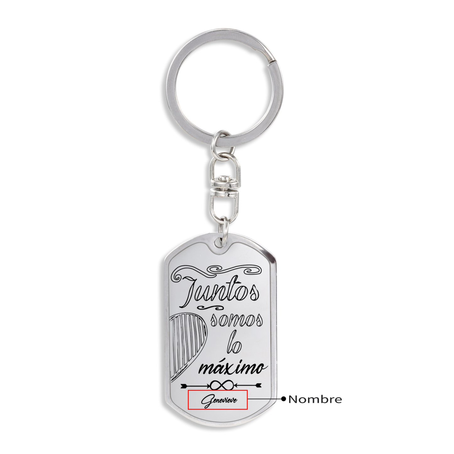 Llavero personalizado con 1 nombre para pareja unidad de llaveros-Jessemade ES