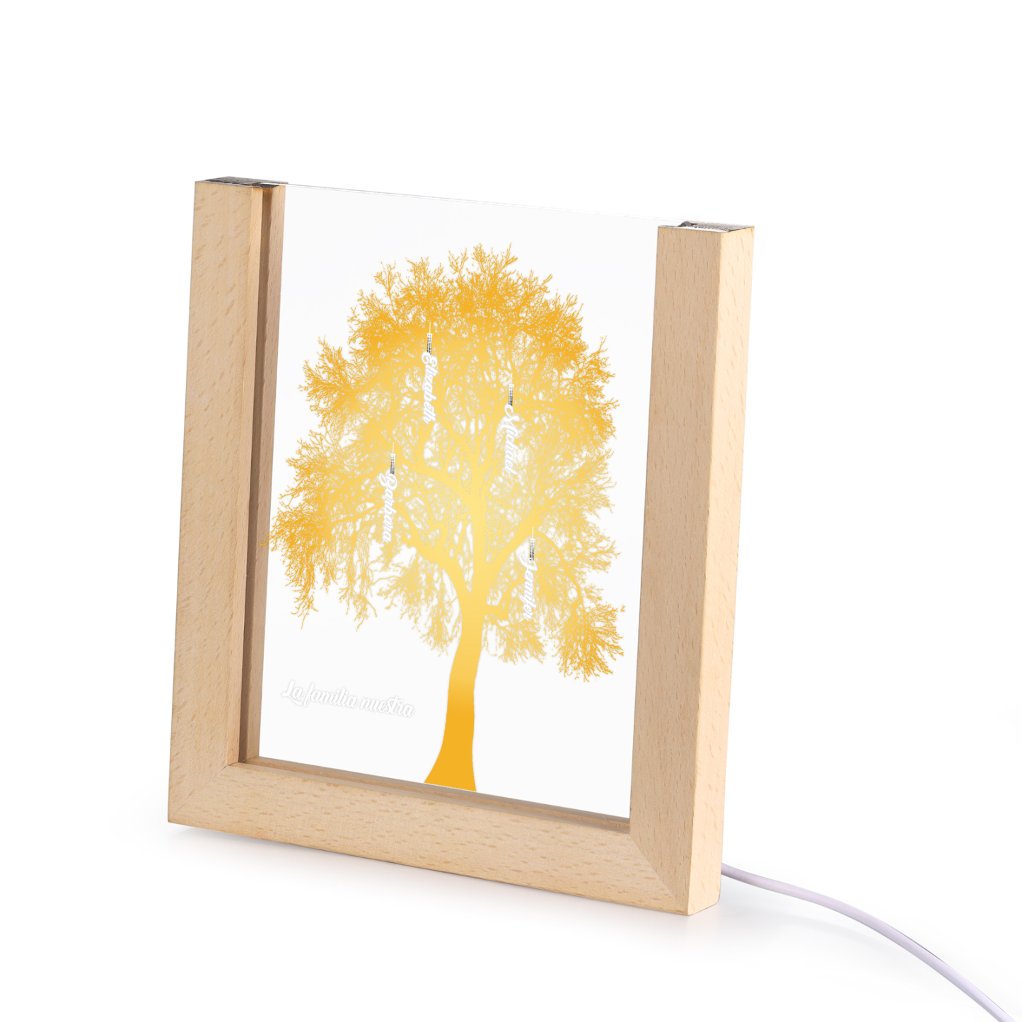 A mi mamá/abuela-Lámpara Personalizada con 2-8 Nombres y Texto "árbol" 3D Ilusión Luz de Noche-Jessemade ES