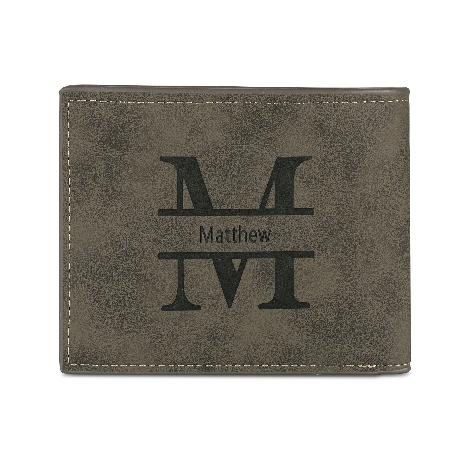 Cartera, billetera personalizada con 1 foto, 1 nombre y 1 letra monedero para hombre-Jessemade ES