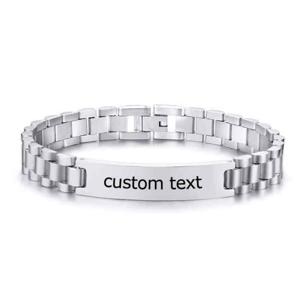 Pulseras de cadena personalizada con 1 nombre Pulsera de hombre