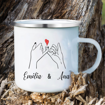 Taza para amigas pinky swear 2 nombres personalizados-Jessemade ES