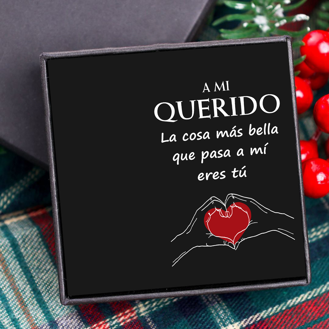 Una tarjeta-A mi querido posando corazón con manos-Jessemade ES