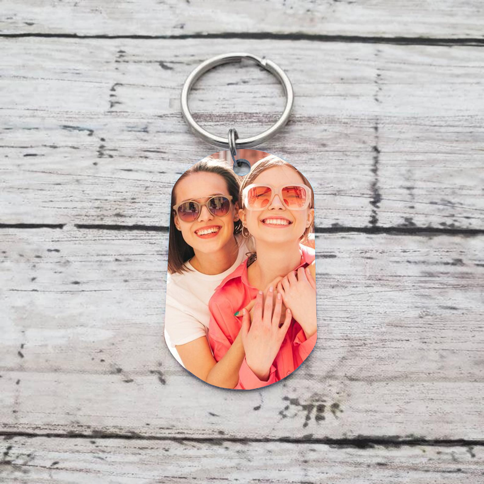 A mi hermana - Llavero con 2 nombres personalizados con foto-Jessemade ES