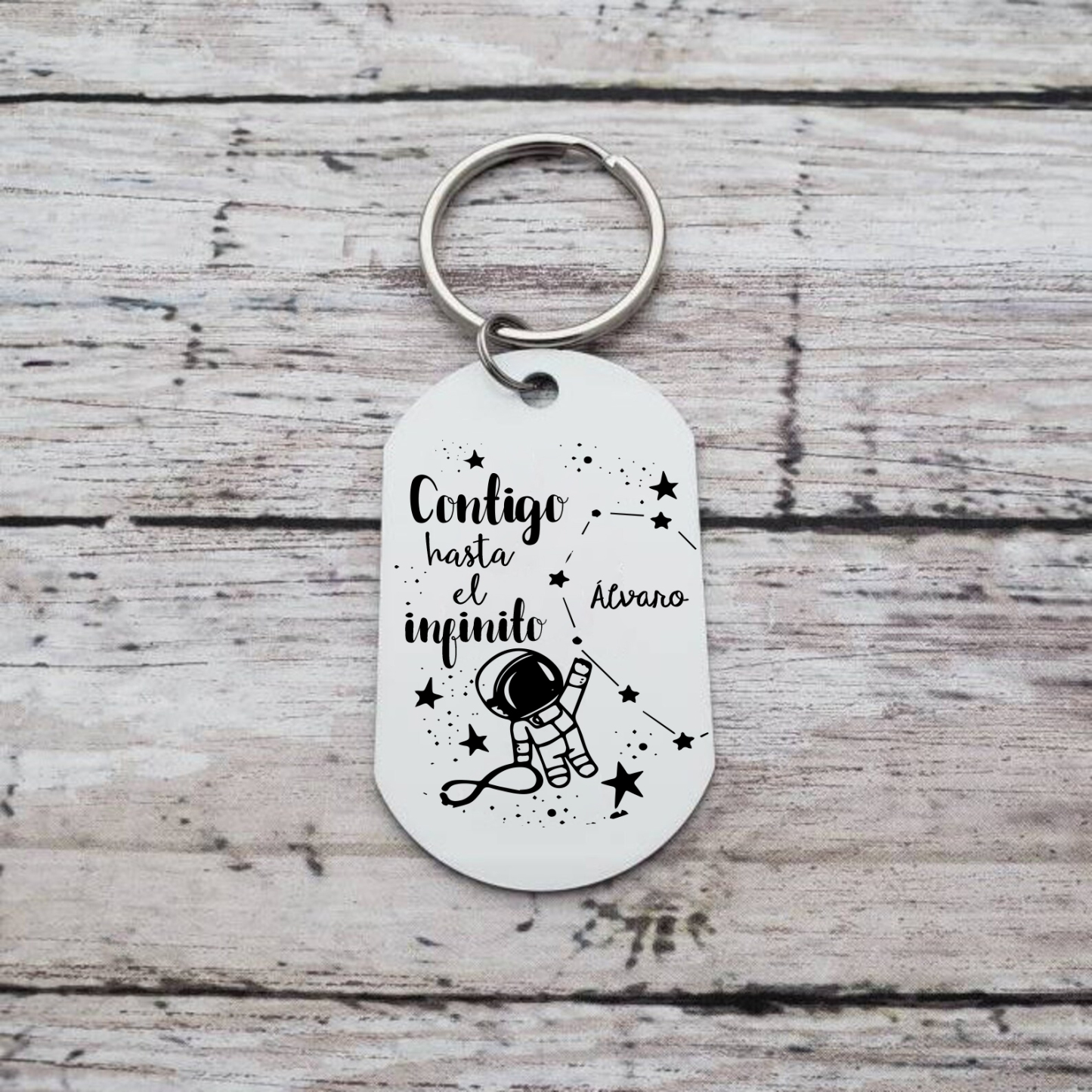 Llavero personalizado con 2 nombres para pareja unidad de llaveros-Jessemade ES