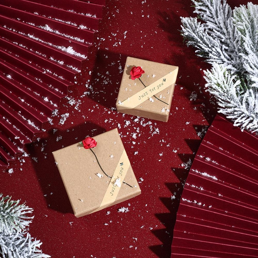 Cajas de regalo con rosa Caja de joya