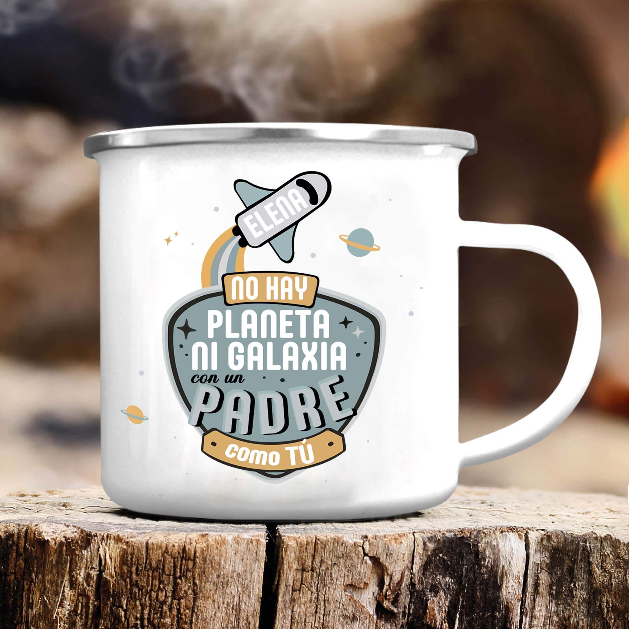 Taza para papá con 1 nombre personalizado-Jessemade ES