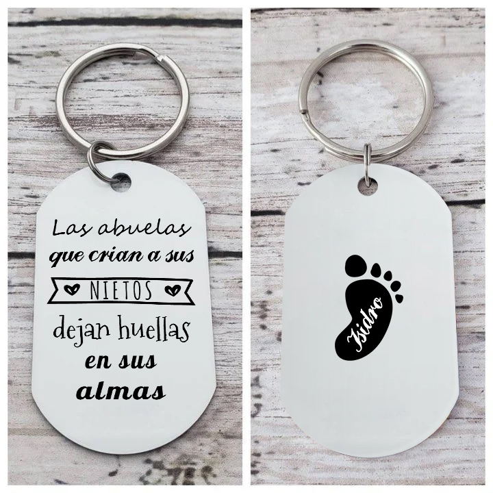 A mi abuela - Llavero 1-5 Nombres Personalizado LAS ABUELAS DEJAN HUELLAS EN NIETOS-Jessemade ES