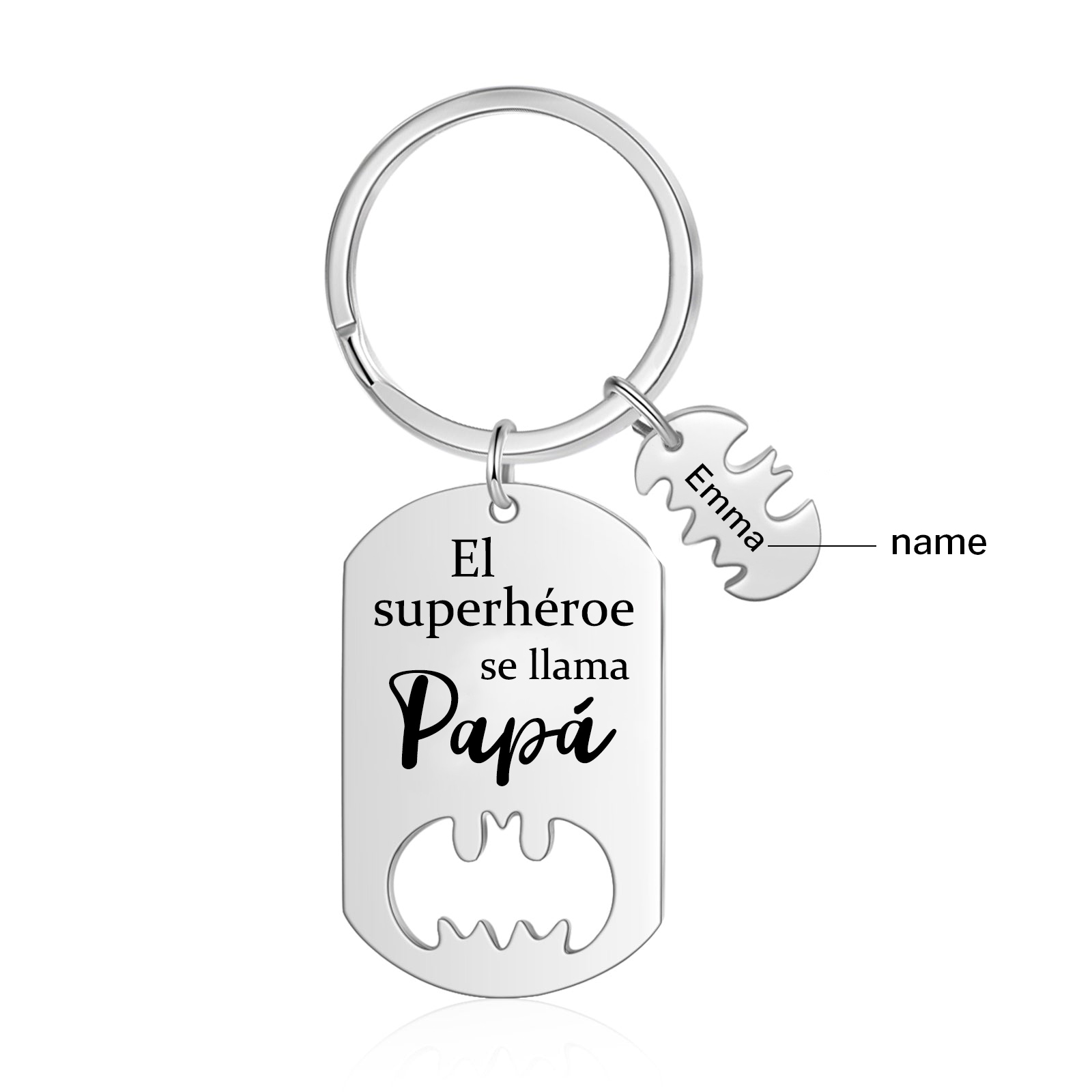A mi papá-Llavero 1-5 Nombres Personalizados Batman-Jessemade ES