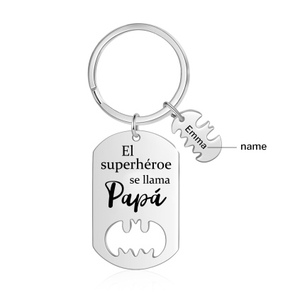 A mi papá-Llavero 1-5 Nombres Personalizados Batman-Jessemade ES