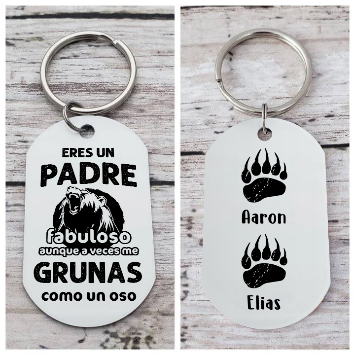 A mi papá-Llavero 1-7 Nombres Personalizados PADRE FABULOSO-Jessemade ES