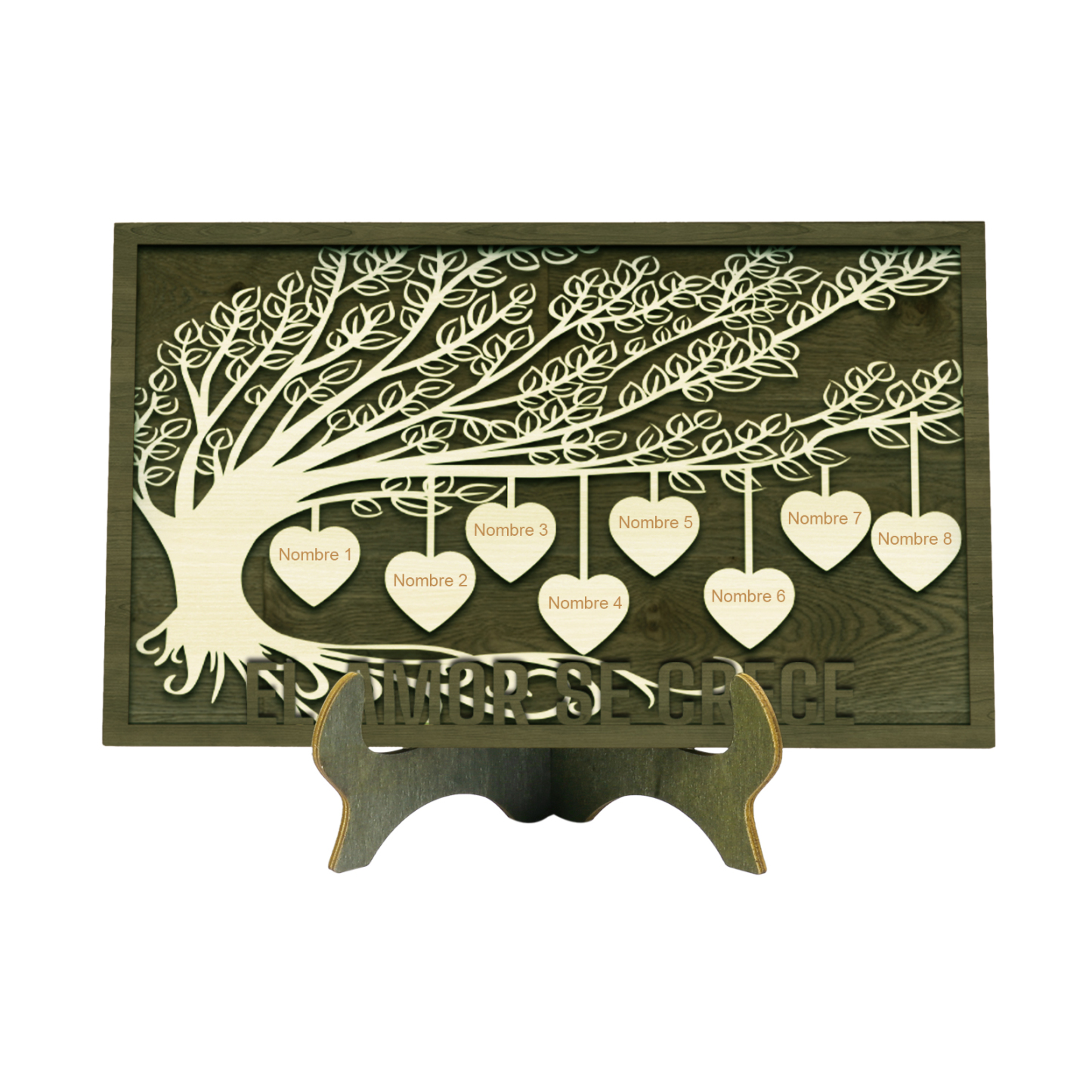 A mi mamá/abuela-Adorno 2-8 nombres personalizados decoración de madera árbol de la vida-Jessemade ES