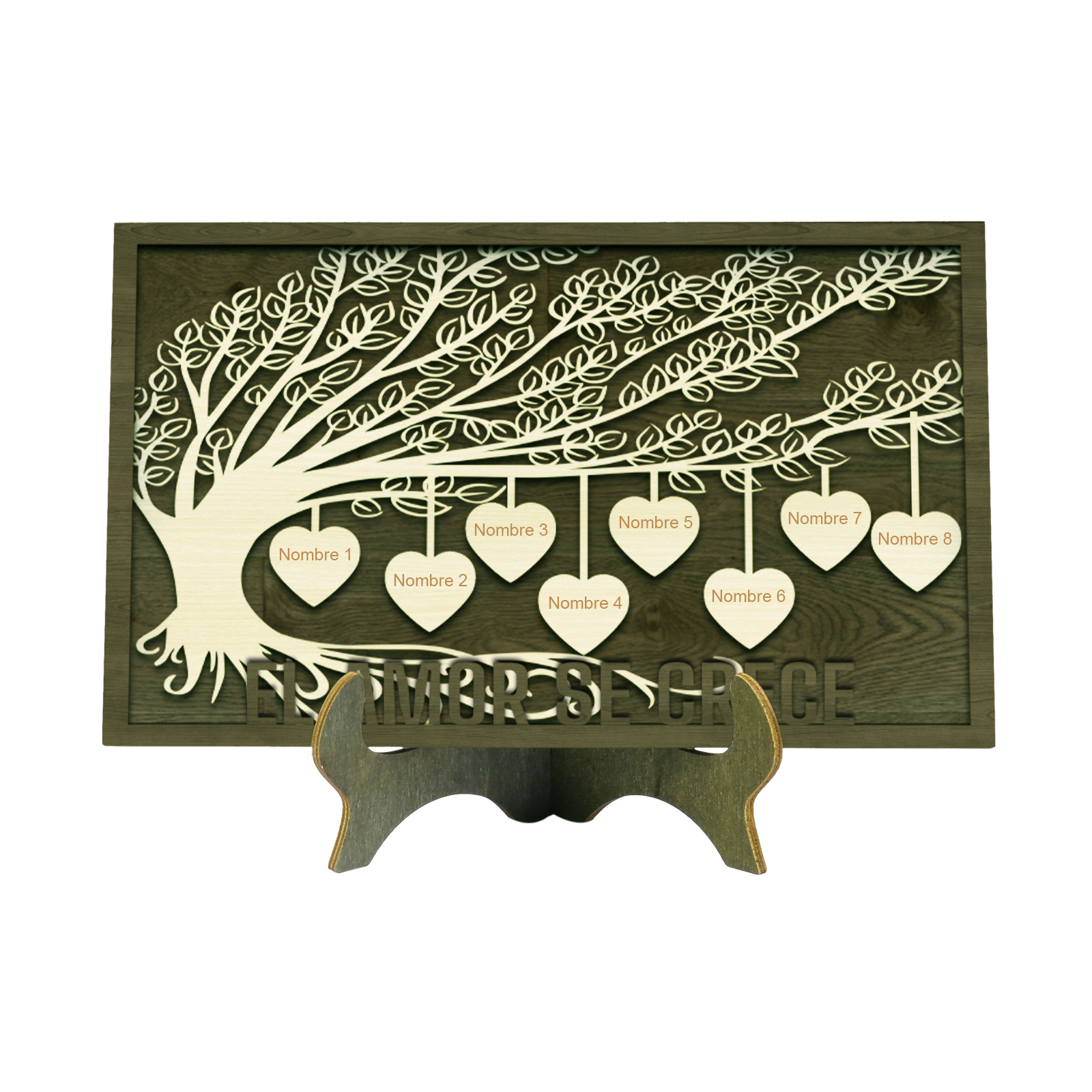 A mi mamá/abuela-Adorno 2-8 nombres personalizados decoración de madera árbol de la vida-Jessemade ES